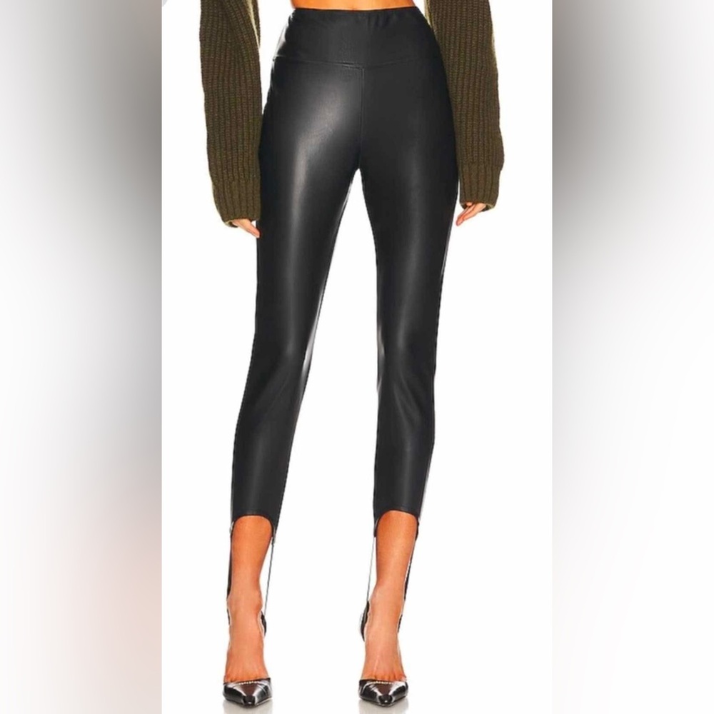 WEWOREWHAT Vegan Leather Stirrup Legging - XS